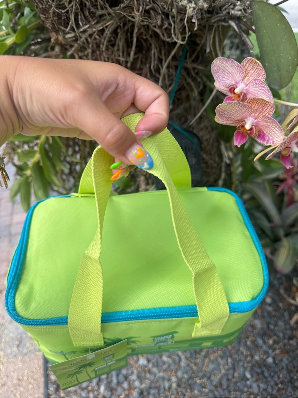 NWT | Trader Joe's Lime Green Mini Insulated Bag - Picture 4 of 8